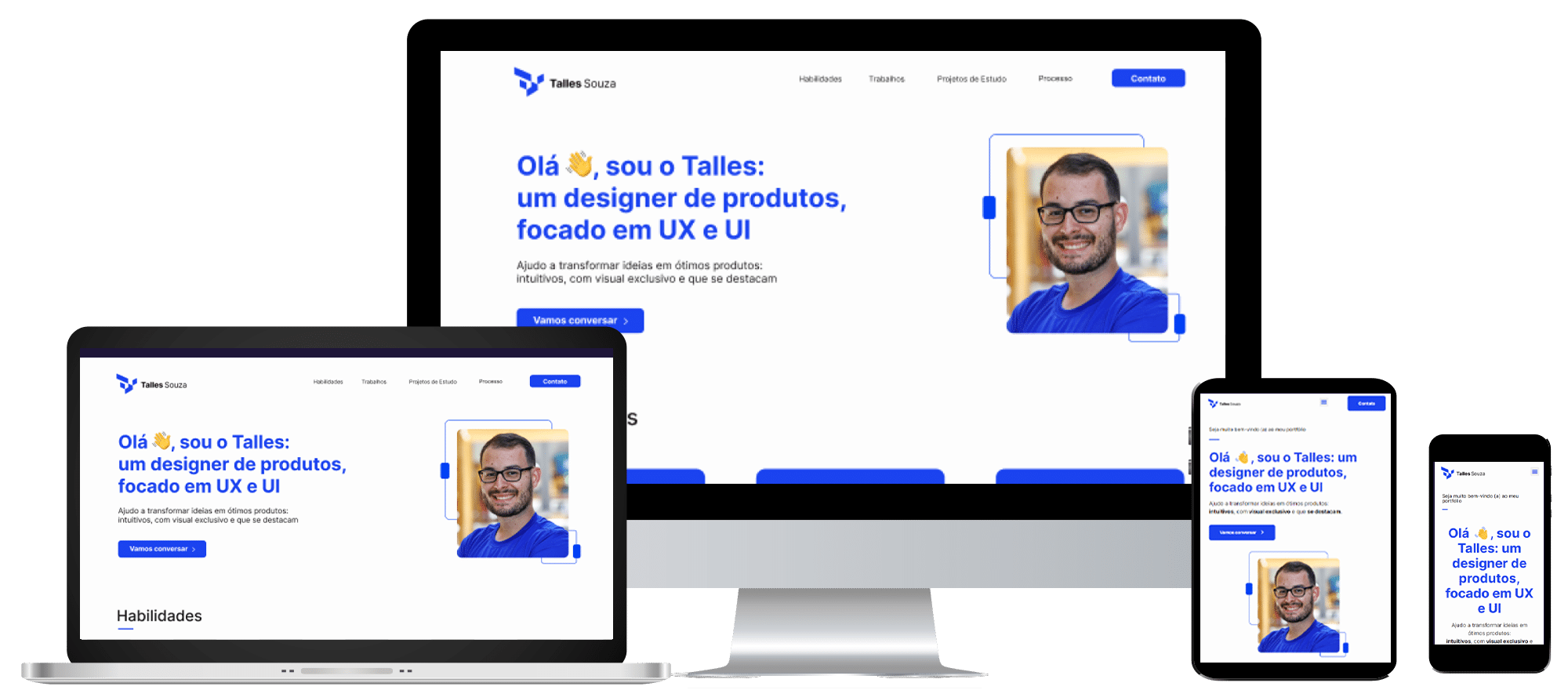 Imagem do site do Talles designer focado em UX e UI